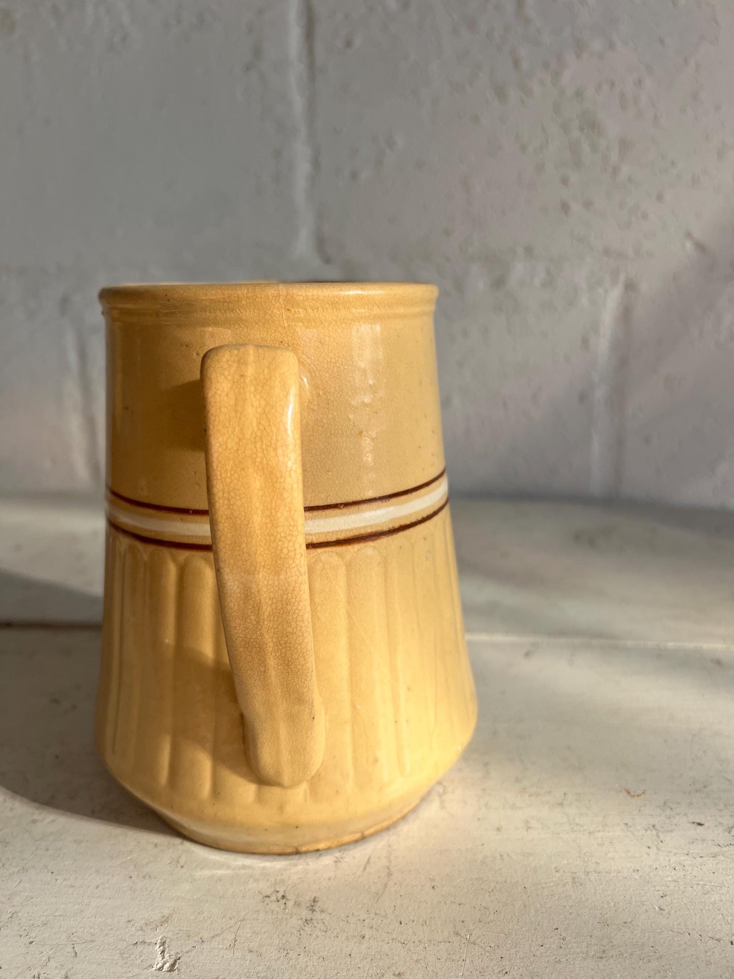 Vintage Red Wing Pottery Saffron Ware 6.5" Pitcher | Vintage Stoneware Pitcher