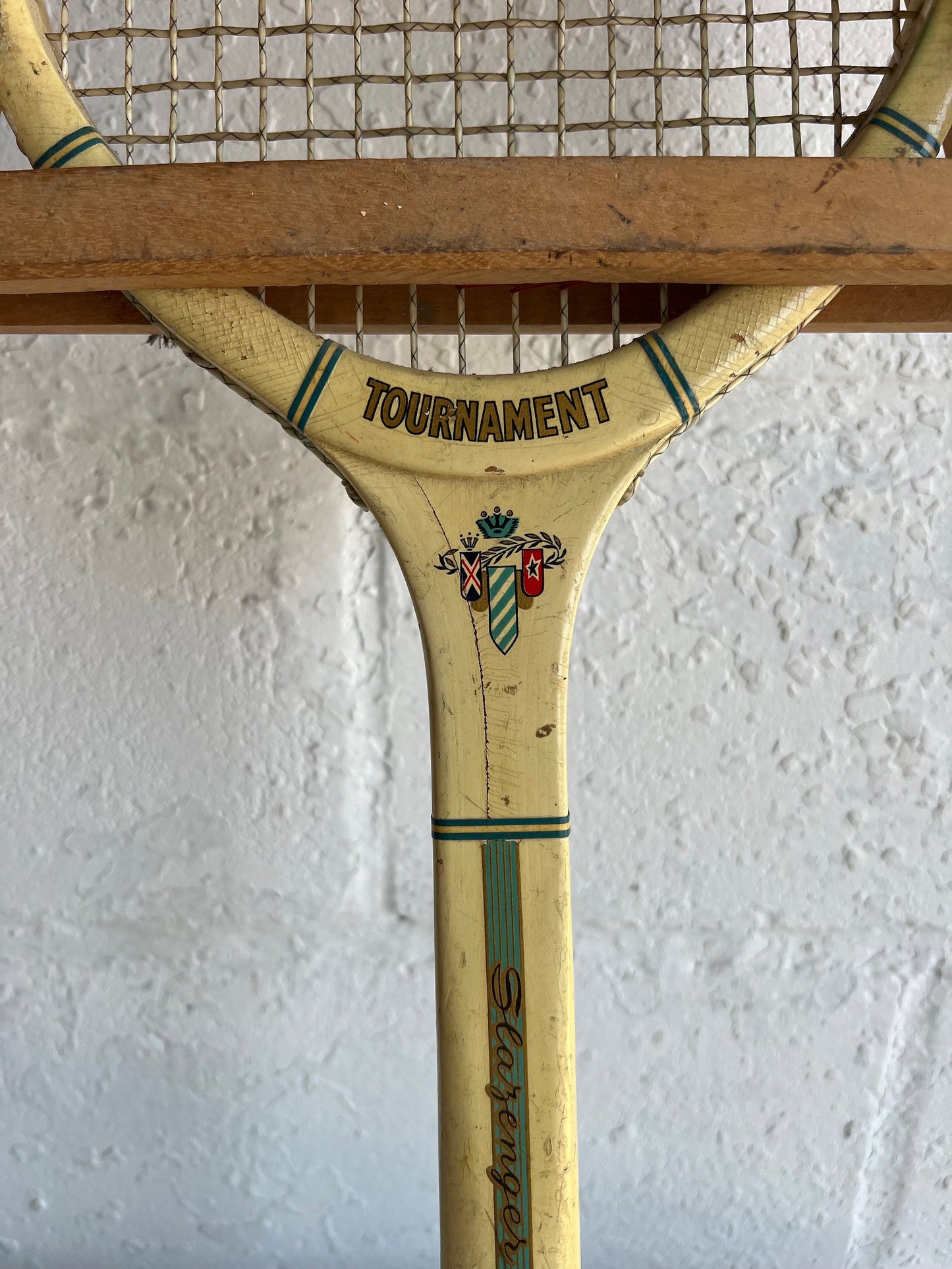 Vintage Tennis Racket - Single | Vintage Slazenger Tournament Tennis Racket with Frame, Man Cave Details, Boys Room Vintage