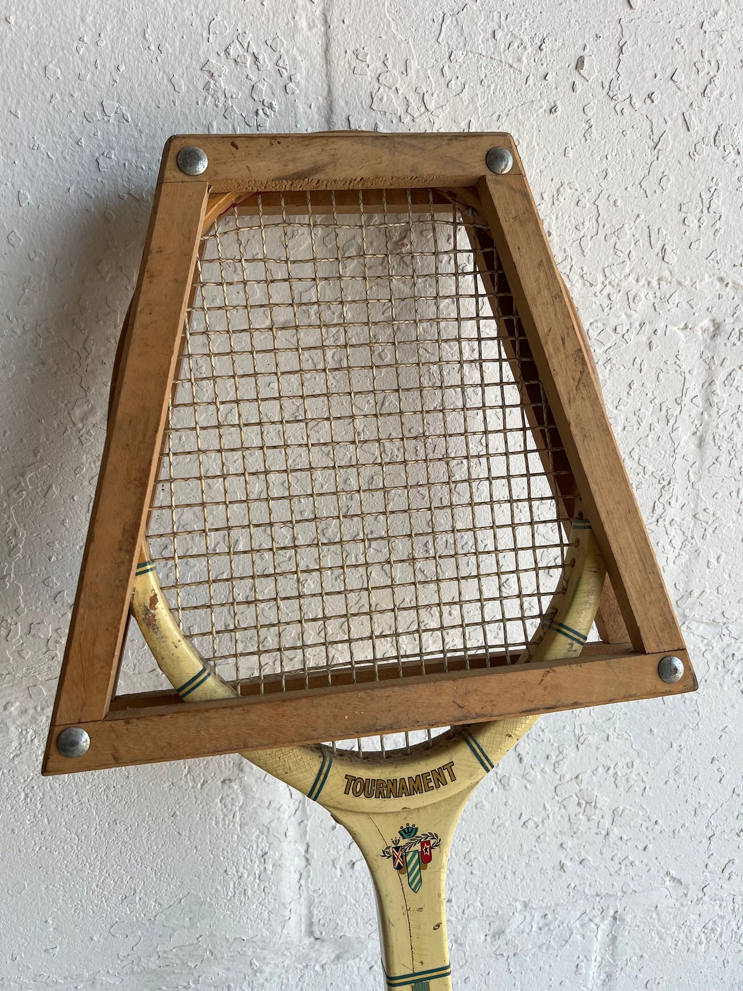 Vintage Tennis Racket - Single | Vintage Slazenger Tournament Tennis Racket with Frame, Man Cave Details, Boys Room Vintage