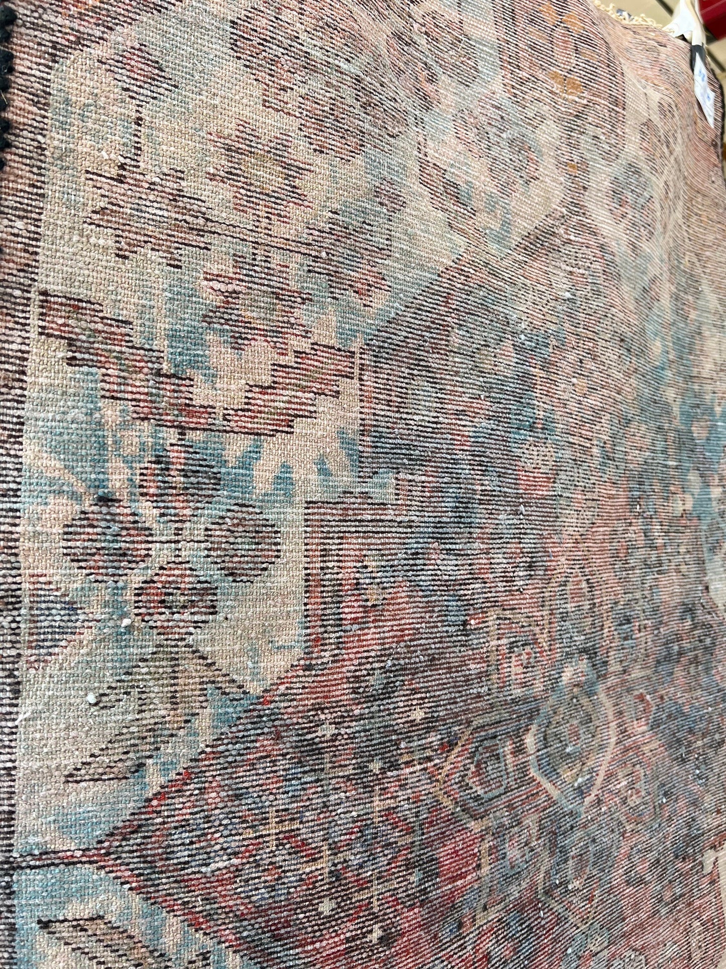 Vintage Oriental Rug 2.9’x4.7', Handmade, Muted Brown & Cream Geometric Pattern, Oriental rug Runner, Boho Runner, Hallway Rug, Kitchen Rug