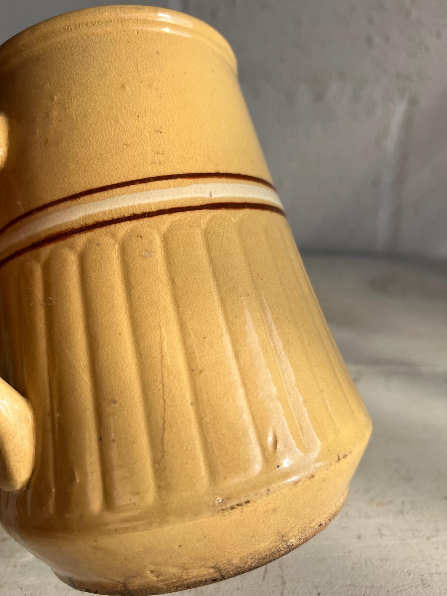 Vintage Red Wing Pottery Saffron Ware 6.5" Pitcher |  Vintage Stoneware Pitcher