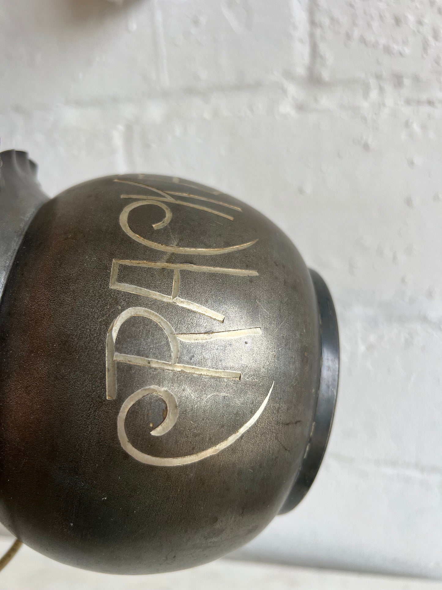 Antique Silverplate Cracker Bowl, Cracker Barrel with Etched Writing, Superior Silver Plate Co.