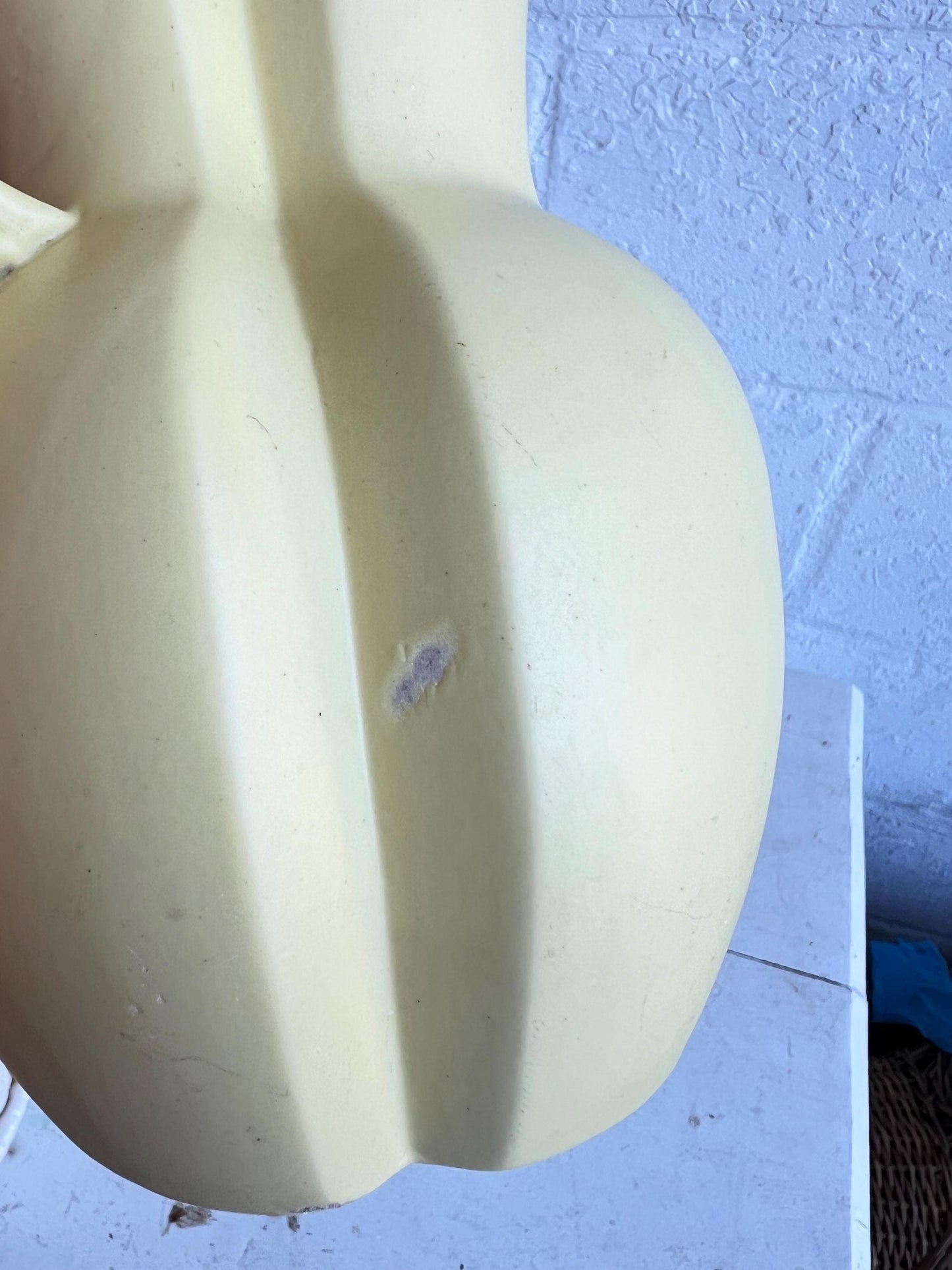 Vintage Yellow MCM Vase 9" | Mid-Century Modern Vase, Yellow Vintage Vase, Curvy Old Vase, MCM Shelf Styling