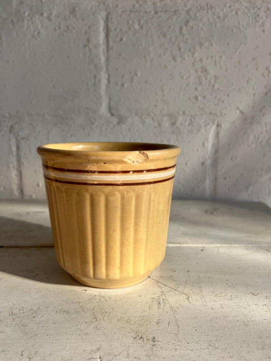 Vintage Red Wing Pottery Advertising Beater Bowl |  Vintage Stoneware Bowl for Mixing | Yellow 5" Pottery Bowl
