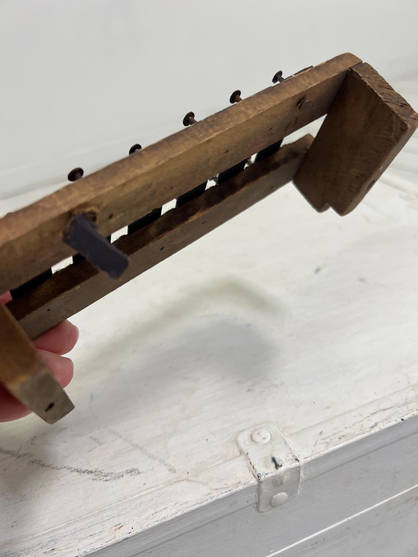 Antique Childs Xylophone, 6.5" Old Metal & Wood Kids Music Toy, Old Instrument, Childs