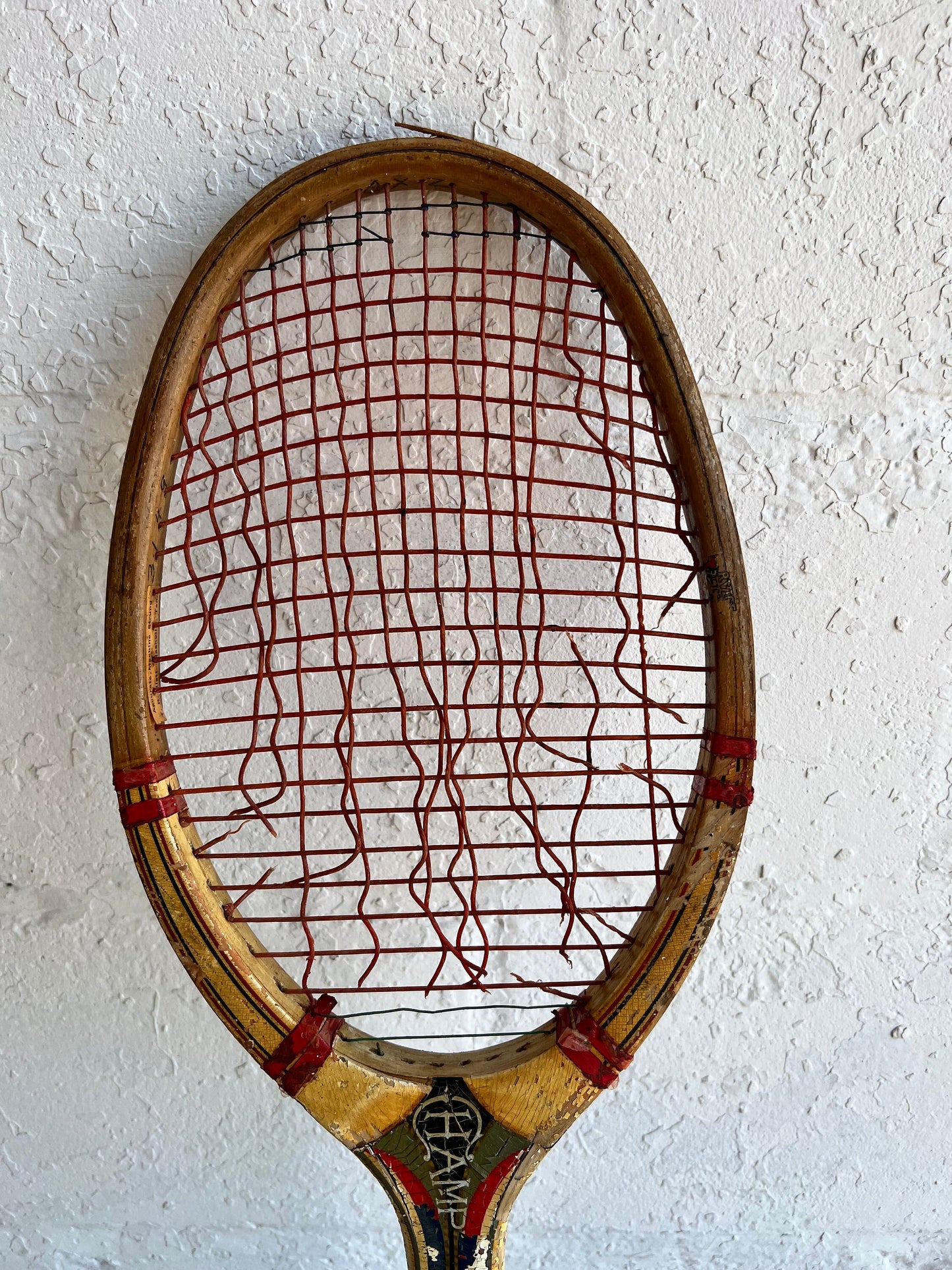 Vintage Tennis Racket - Single | J. Bancroft Champ Racket |  Wooden Racket, Man Cave Details, Boys Room Vintage