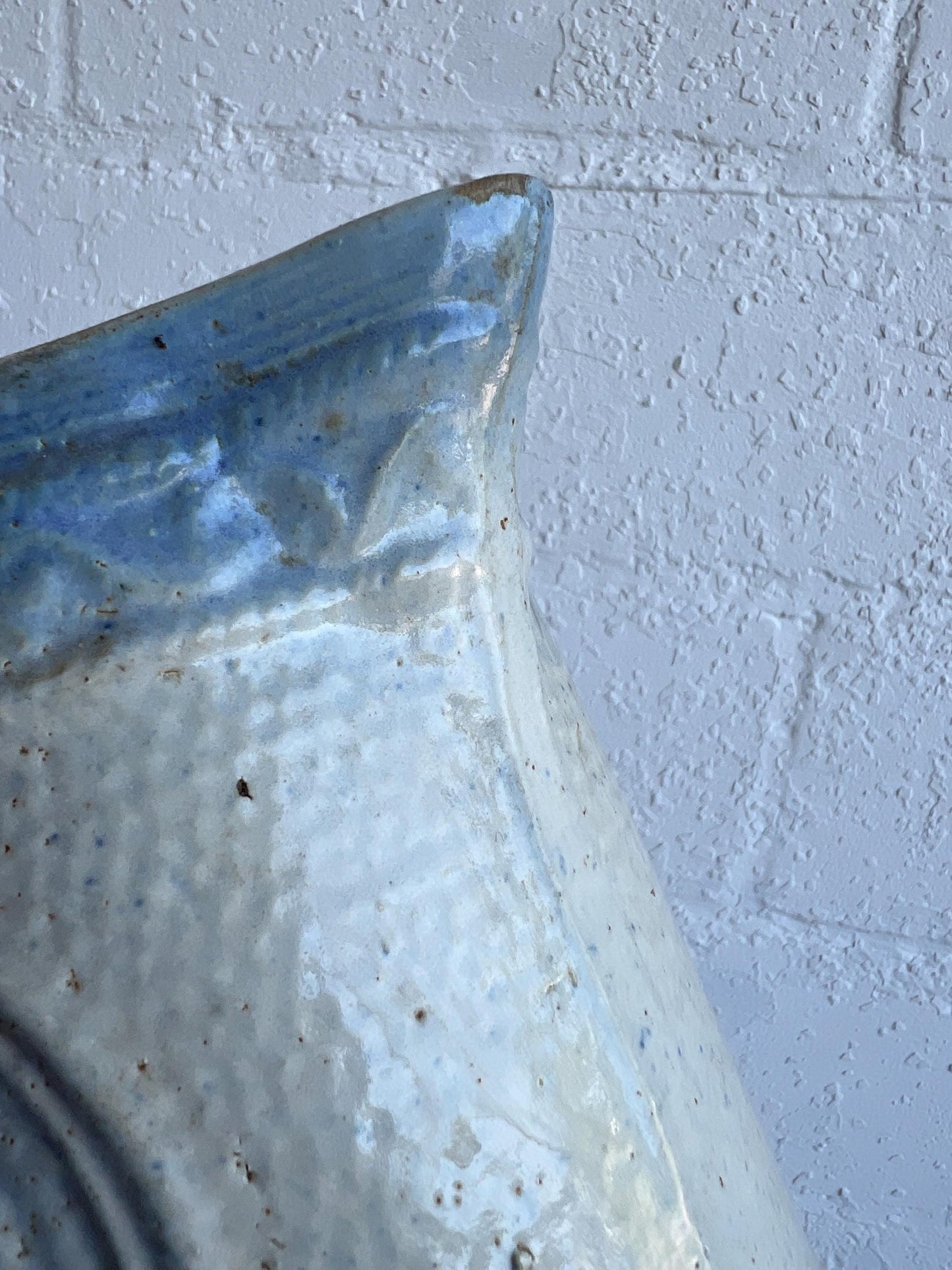 Antique Salt Glaze Stoneware Pitcher, 8" Pitcher Grey & Blue Details with Cows, Old Stoneware Pottery, Antique Stoneware, Farmhouse Decor