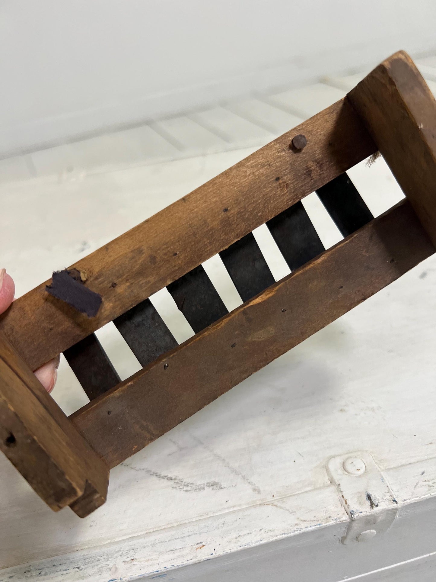 Antique Childs Xylophone, 6.5" Old Metal & Wood Kids Music Toy, Old Instrument, Childs