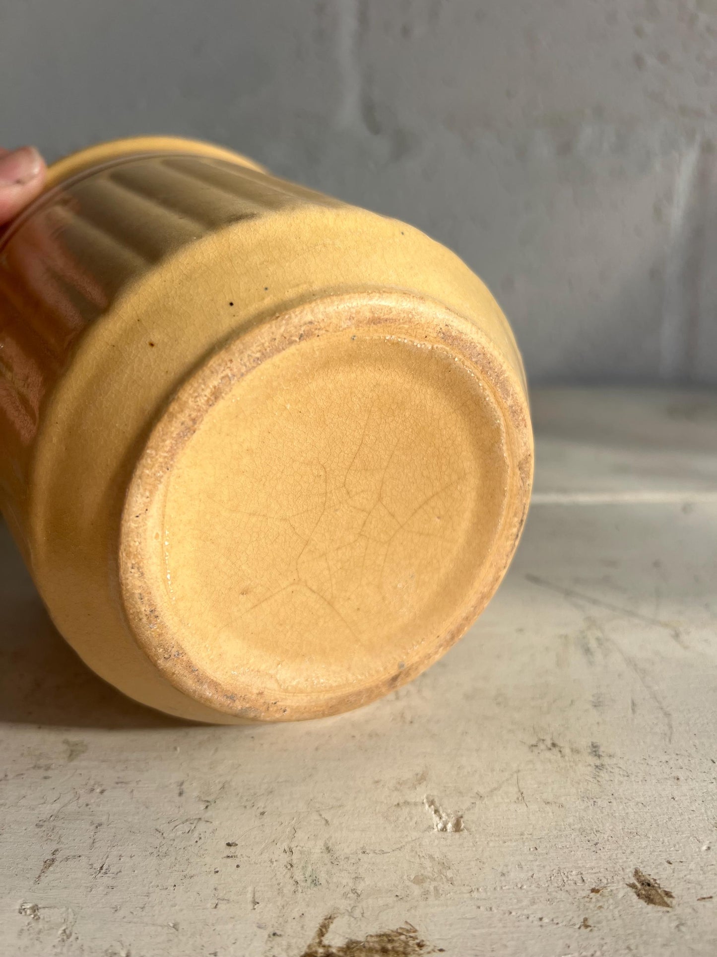 Vintage Red Wing Pottery Advertising Beater Bowl |  Vintage Stoneware Bowl for Mixing | Yellow 5" Pottery Bowl