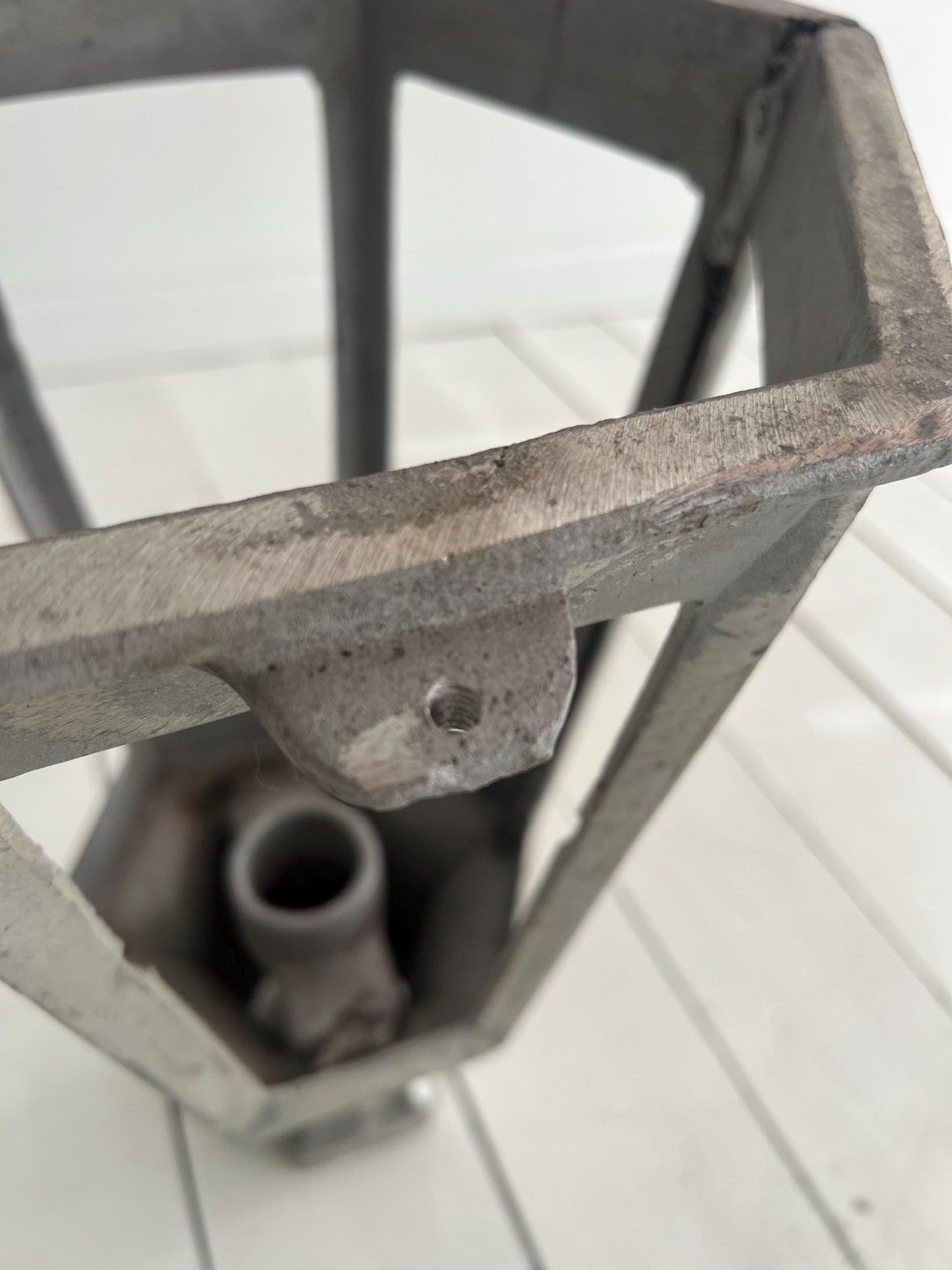 Old Salvage Light Post Lamp Header | Architectural Salvage, Street Salvage, Unique Old Home Decor, 19" Salvage, Industrial Home Decor