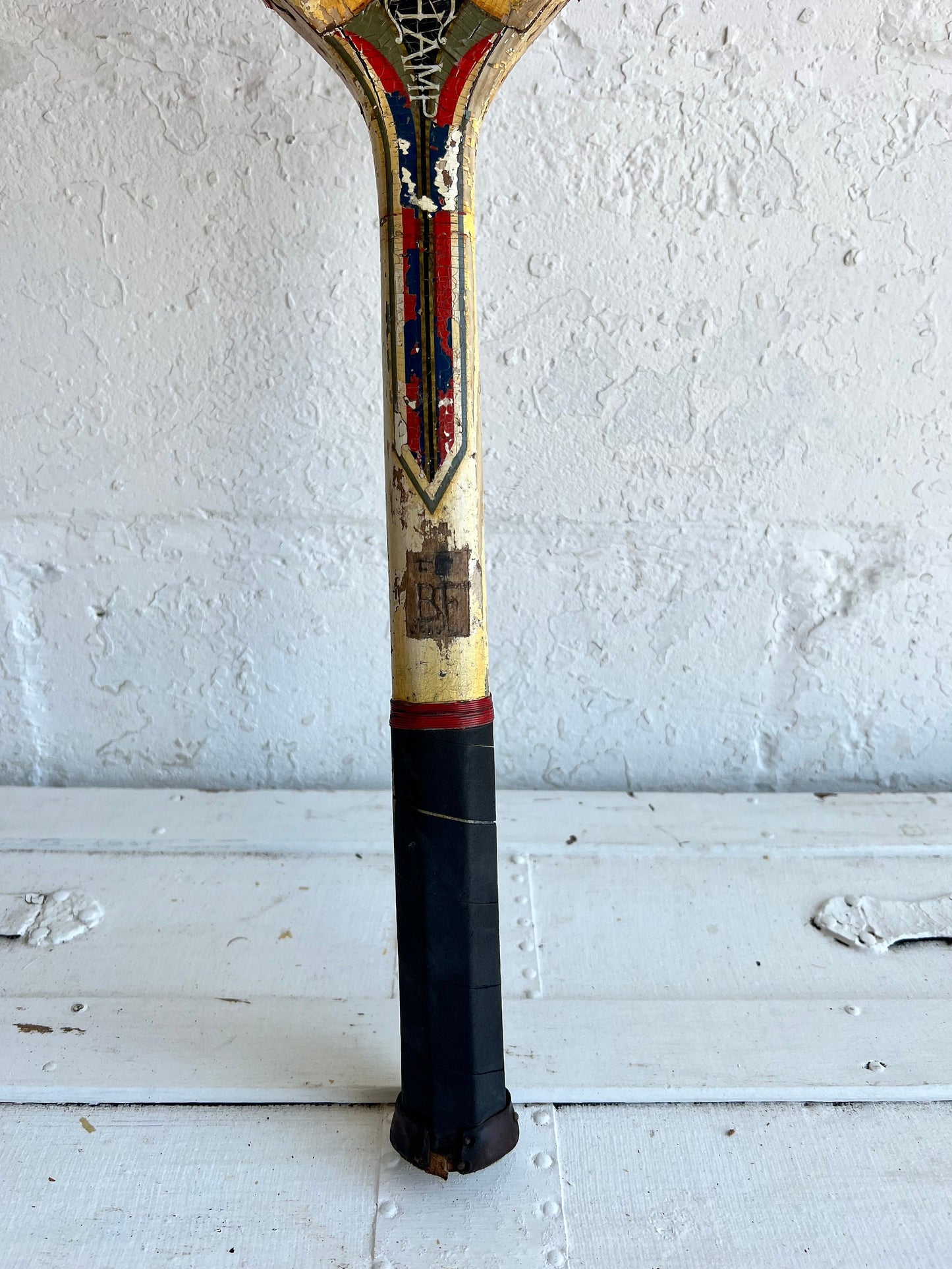 Vintage Tennis Racket - Single | J. Bancroft Champ Racket |  Wooden Racket, Man Cave Details, Boys Room Vintage