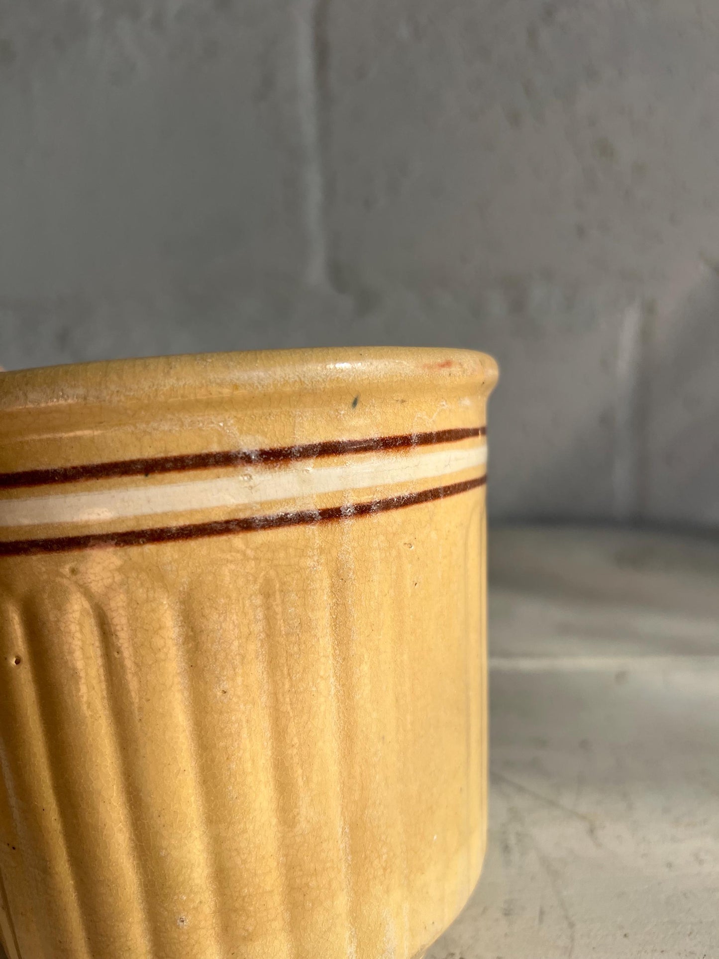 Vintage Red Wing Pottery Advertising Beater Bowl |  Vintage Stoneware Bowl for Mixing | Yellow 5" Pottery Bowl