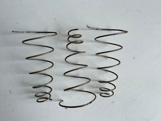 Vintage Industrial Bed Springs {Set of 3} | Vintage Metal Coil Springs | Industrial Project Piece 7" Tall