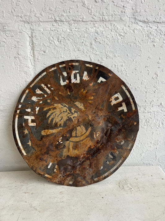 Vintage "HOME COMFORT" Metal Wall Sign, 12" Wide, Metal Industrial Sign