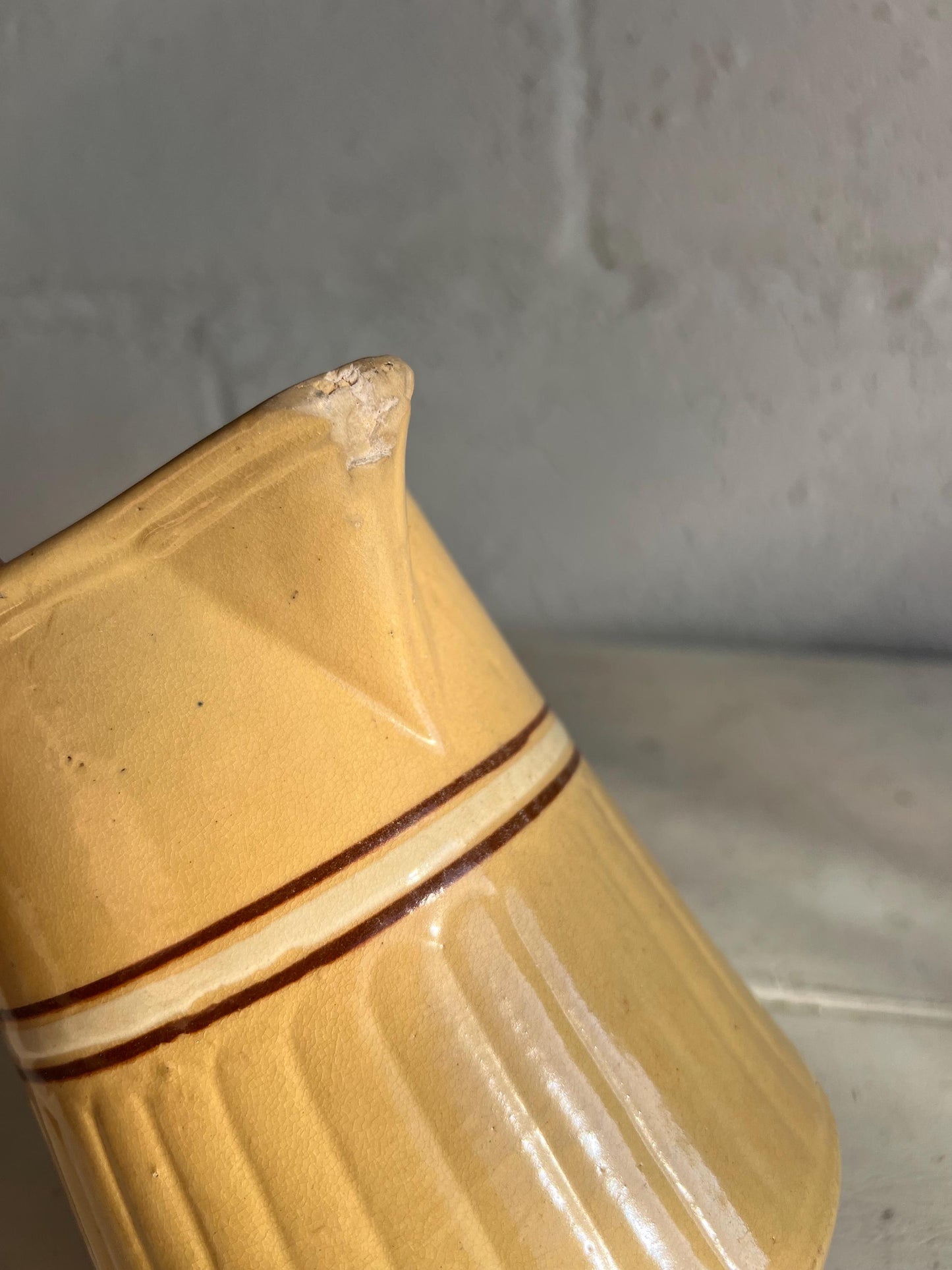 Vintage Red Wing Pottery Saffron Ware 6.5" Pitcher |  Vintage Stoneware Pitcher