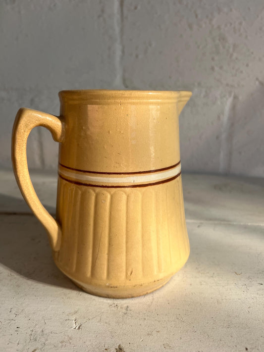 Vintage Red Wing Pottery Saffron Ware 6.5" Pitcher |  Vintage Stoneware Pitcher