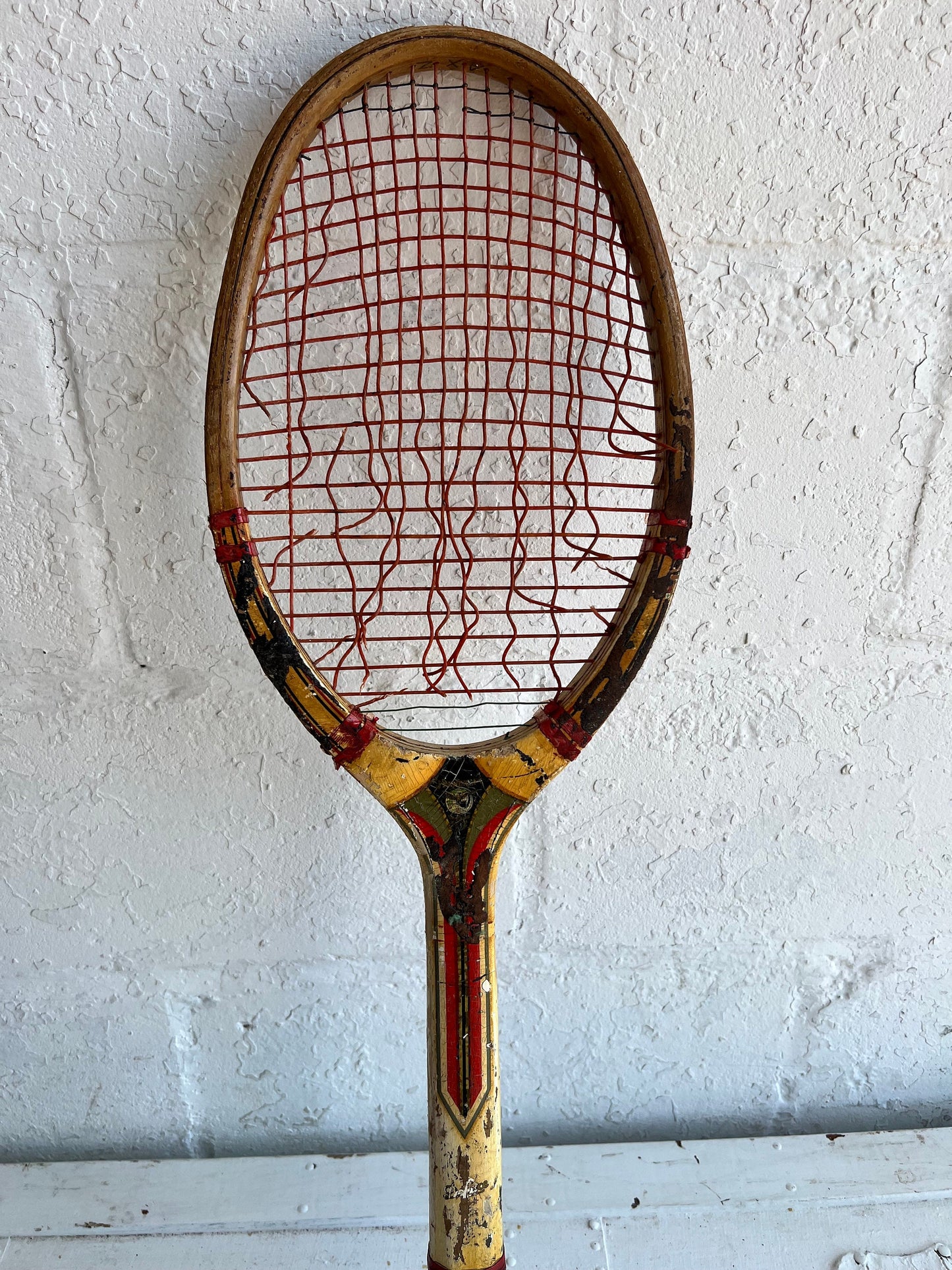 Vintage Tennis Racket - Single | J. Bancroft Champ Racket |  Wooden Racket, Man Cave Details, Boys Room Vintage