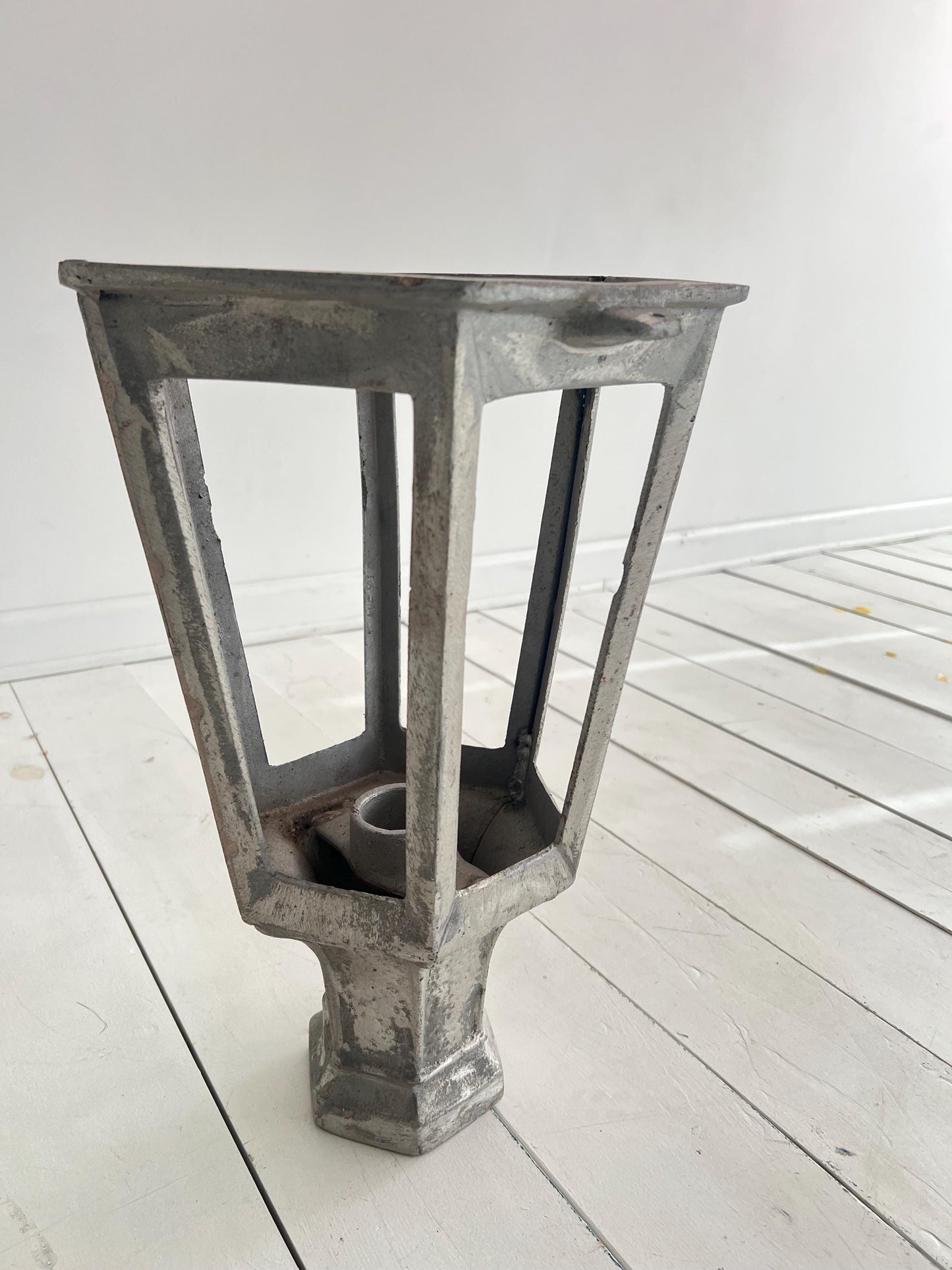 Old Salvage Light Post Lamp Header | Architectural Salvage, Street Salvage, Unique Old Home Decor, 19" Salvage, Industrial Home Decor