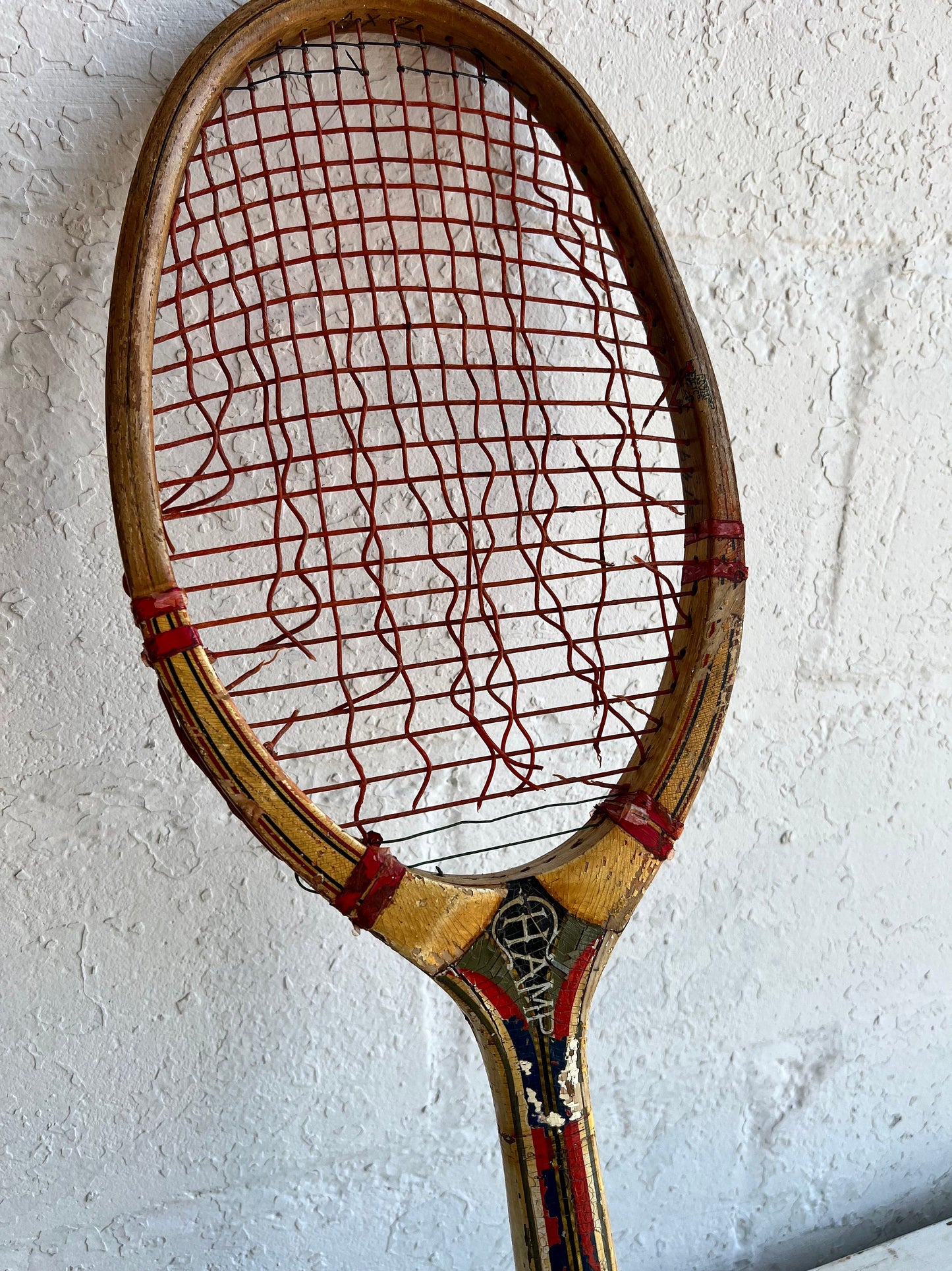Vintage Tennis Racket - Single | J. Bancroft Champ Racket |  Wooden Racket, Man Cave Details, Boys Room Vintage