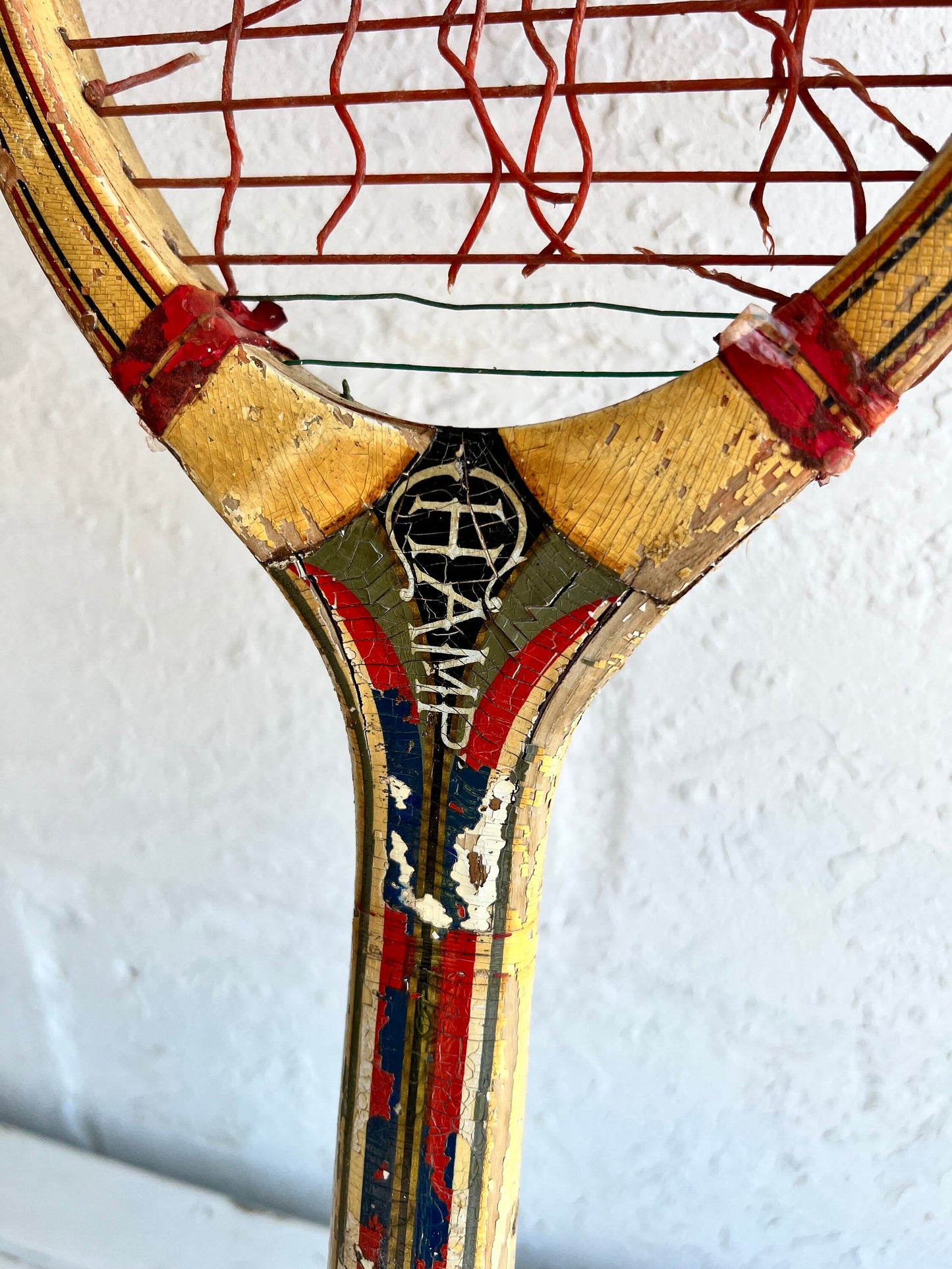 Vintage Tennis Racket - Single | J. Bancroft Champ Racket |  Wooden Racket, Man Cave Details, Boys Room Vintage