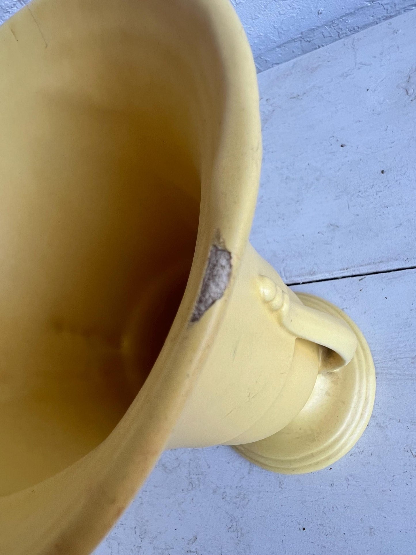 Vintage Yellow MCM Haeger Vase 9" | Mid-Century Modern Vase, Yellow Vintage Vase, Curvy Old Vase, MCM Shelf Styling