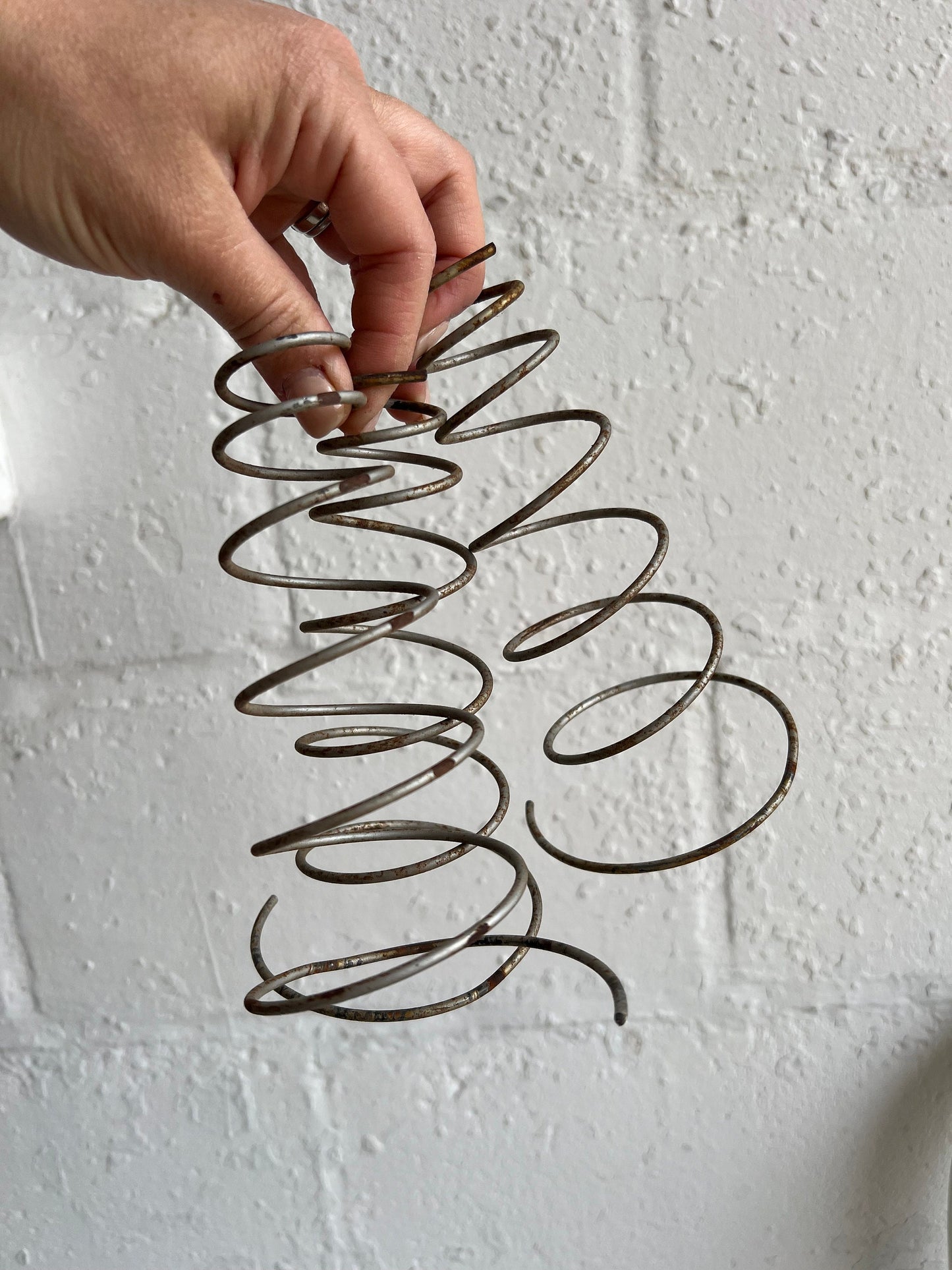 Vintage Industrial Bed Springs {Set of 3} | Vintage Metal Coil Springs | Industrial Project Piece 7" Tall