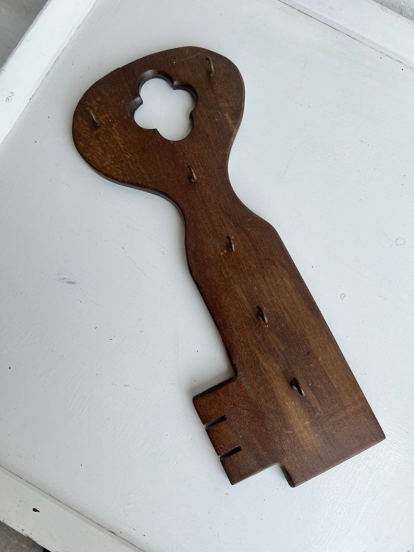Vintage Wooden Key Holder: Made in Japan, 12 inch