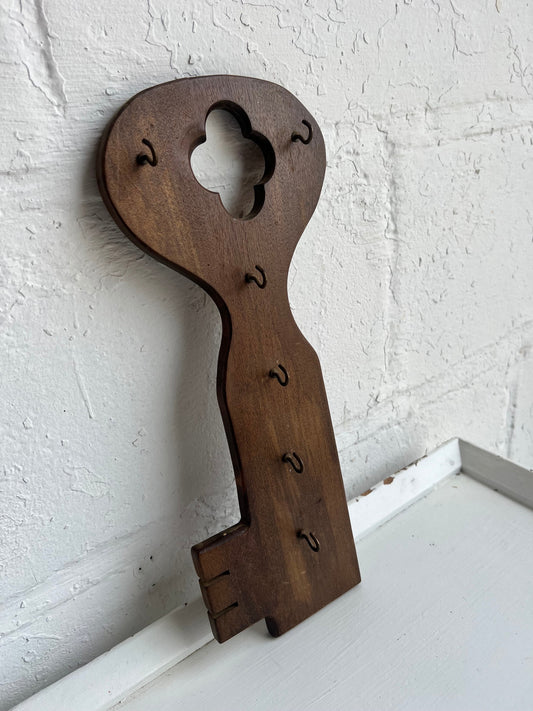 Vintage Wooden Key Holder: Made in Japan, 12 inch