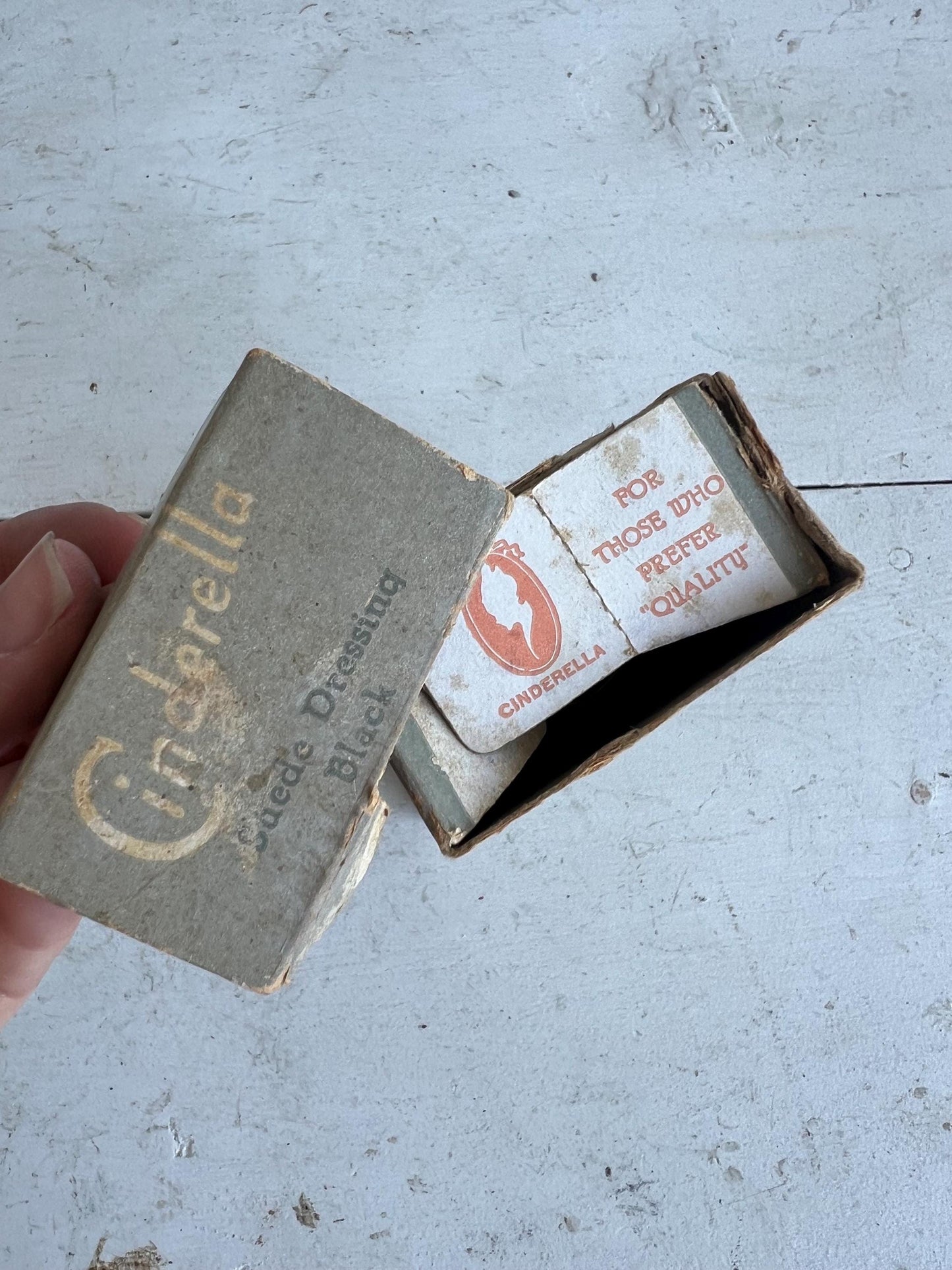 Vintage Cinderella Suede Dressing Bottle with Packaging