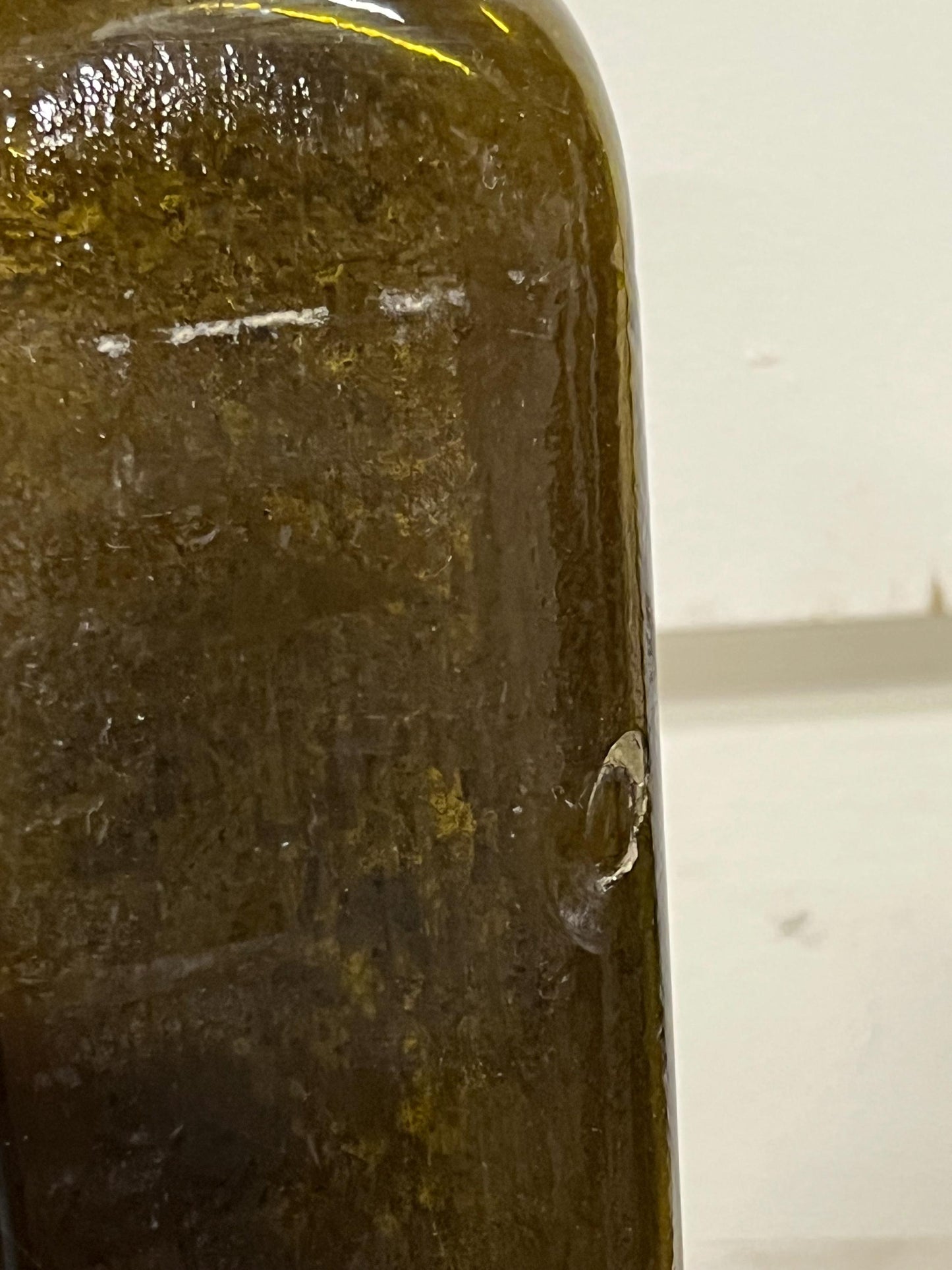 Antique African Gin Bottle: 1860s-1890s Green Glass Apothecary Decor