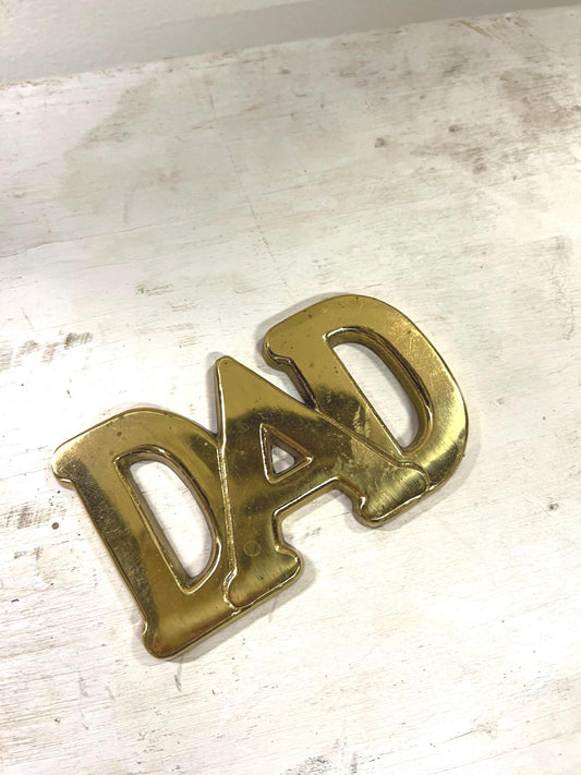 Vintage Brass DAD Piece | Unique Brass Decor for Father's Day