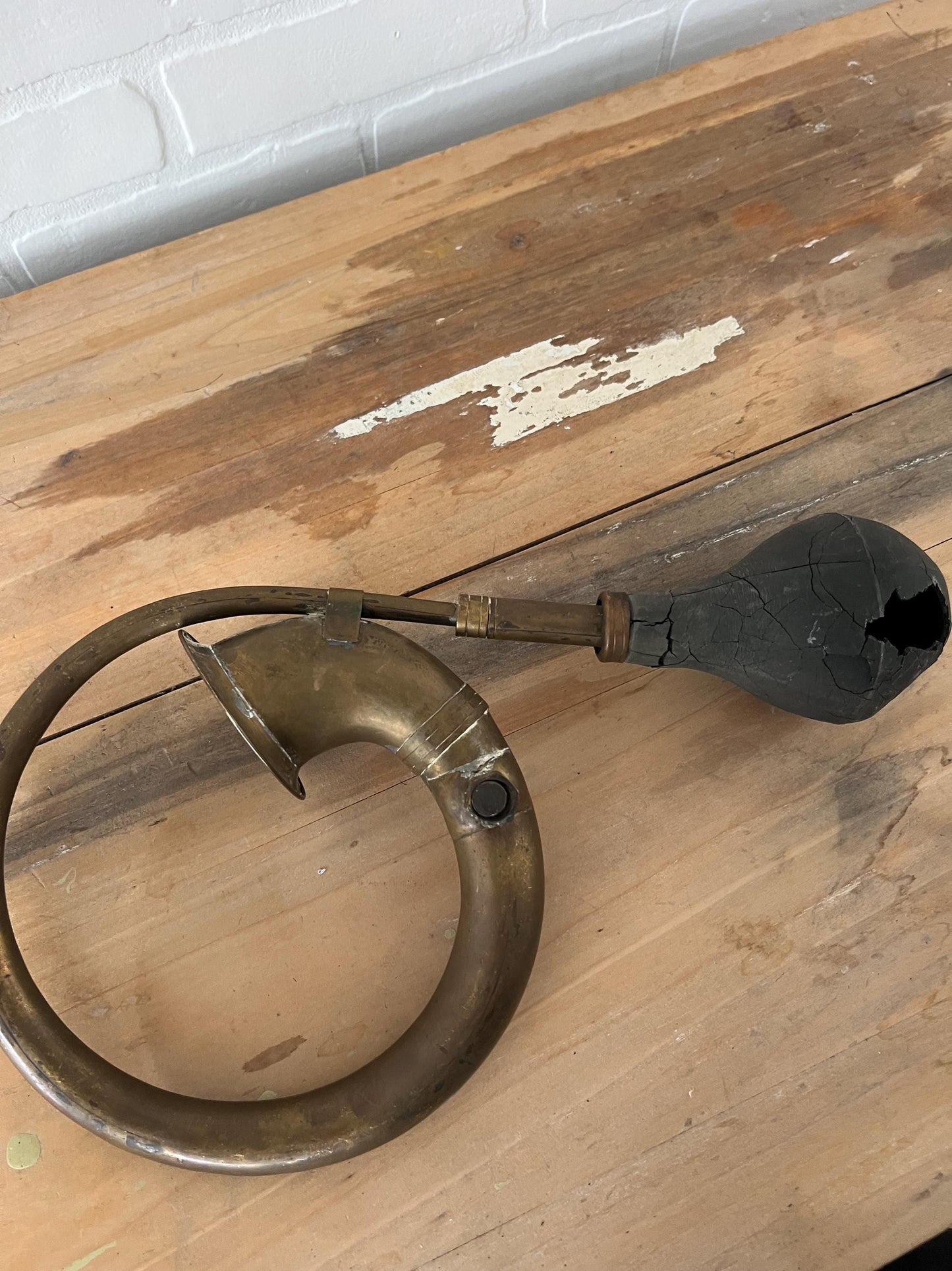 Antique Brass Bulb Car Horn: Champion, Made in Pakistan