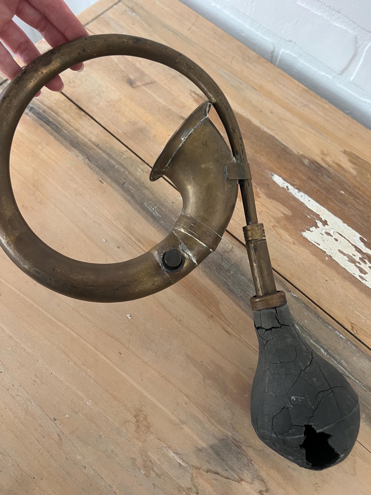 Antique Brass Bulb Car Horn: Champion, Made in Pakistan