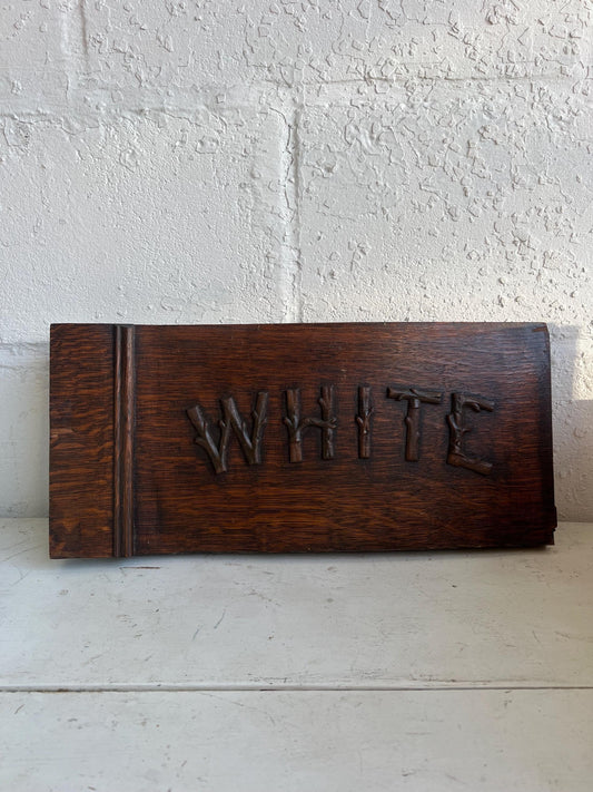 Vintage Antique WHITE Wooden Sewing Machine Board: Farmhouse Wooden Decor, Unique Wall Art