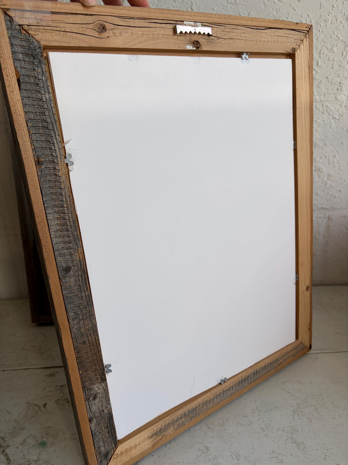 Vintage Americana Winter Farm Painting Set, Barn Wood Frames (15"x19")