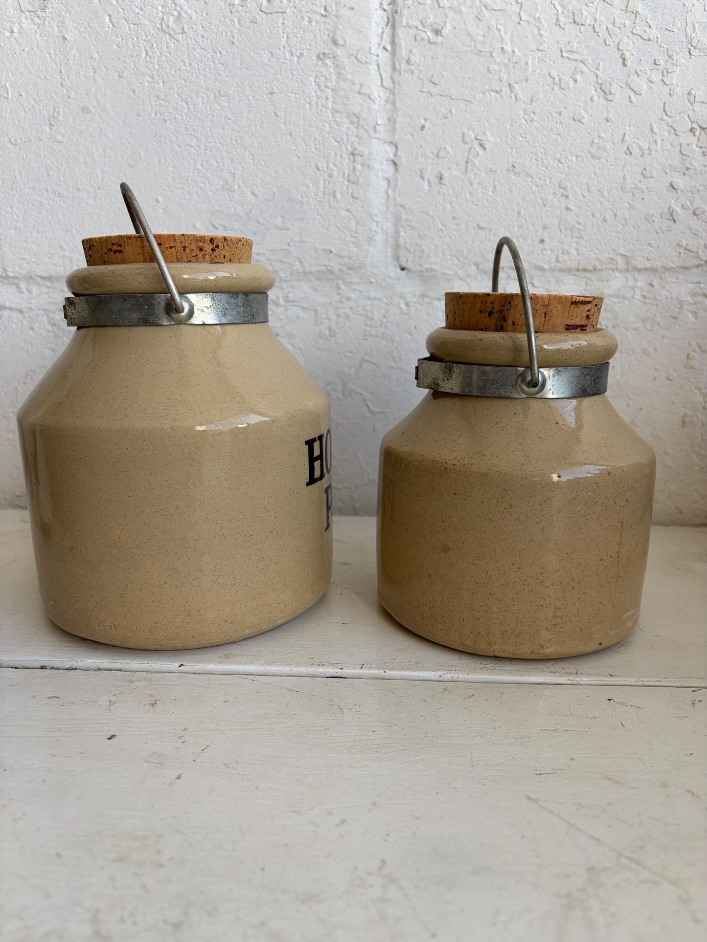 Vintage Pottery Crock {choice} with Wire Hand & Crock Lid  |  Vintage Stoneware | Vintage Kitchen, Moira Pottery, Pickles or Relish, England
