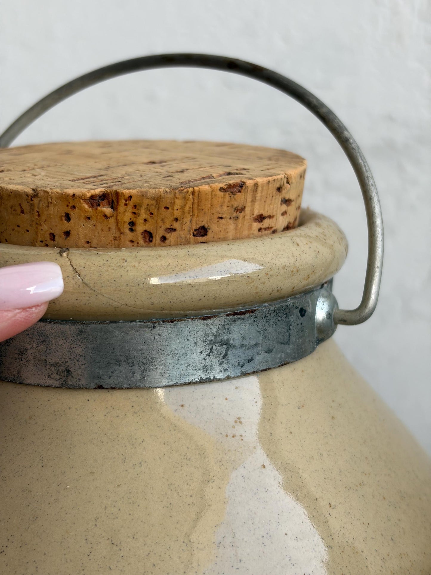 Vintage Pottery Crock {choice} with Wire Hand & Crock Lid  |  Vintage Stoneware | Vintage Kitchen, Moira Pottery, Pickles or Relish, England