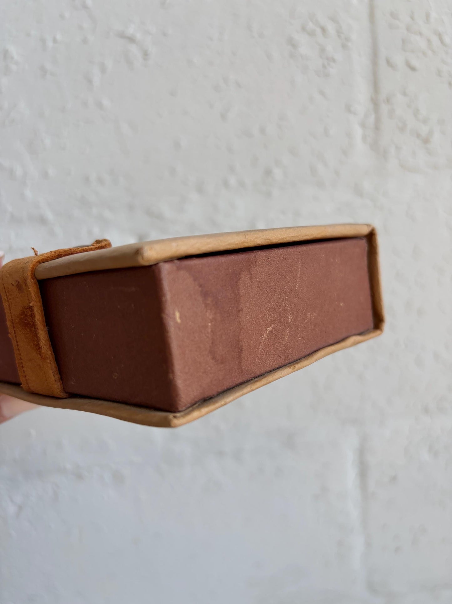 Vintage Leather Handkerchief Case | Olympia Washington Souvenir  | Rustic Travel Ephemera | Antique Accessory