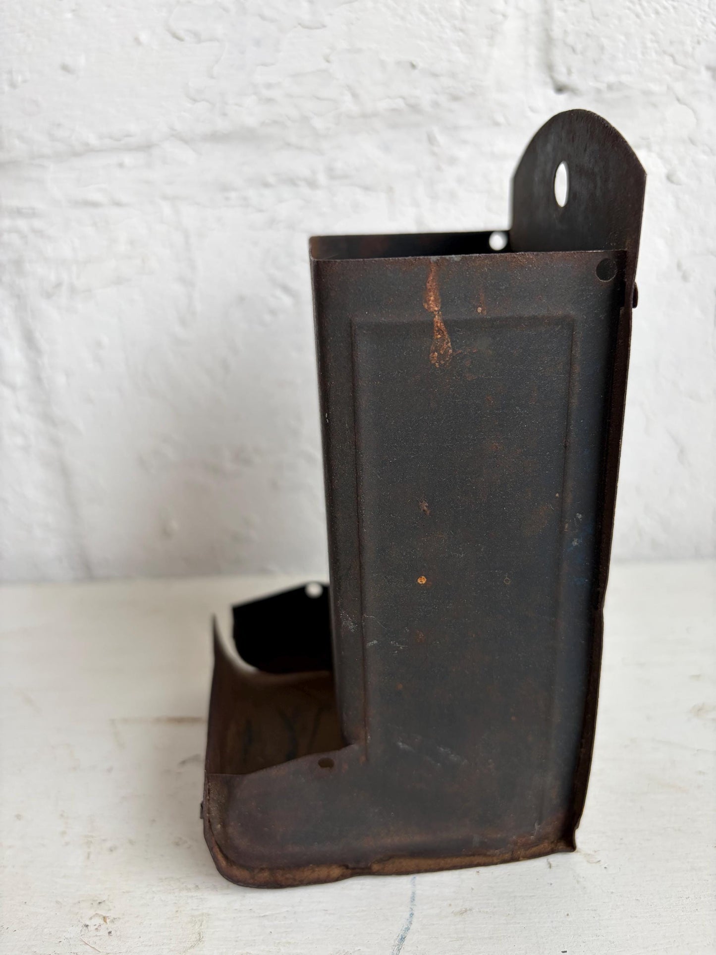 Antique Peoples Bank of Berger MO Match Holder | Vintage Advertising Match Safe | Rustic Metal Wall Pocket | Missouri Ephemera