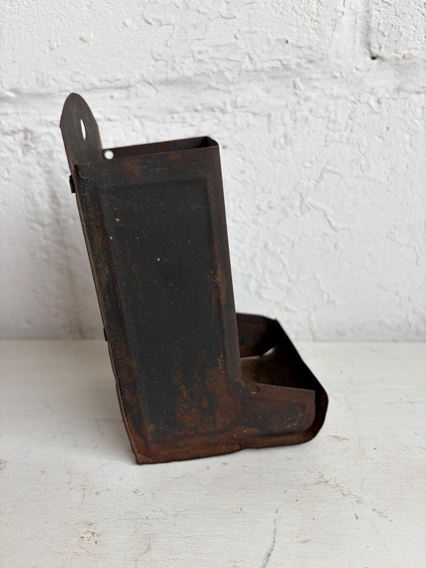 Antique Peoples Bank of Berger MO Match Holder | Vintage Advertising Match Safe | Rustic Metal Wall Pocket | Missouri Ephemera